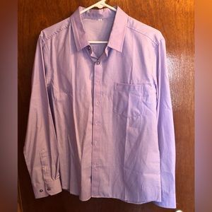 SHEIN Purple button down dress shirt size Small.